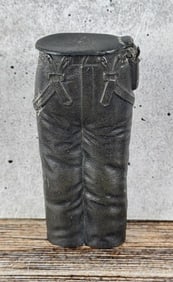 1886 Pewter Levis Jeans Pants Figural Match Safe