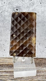 Waffle Pattern Gutta Percha Vesta Case Match Safe