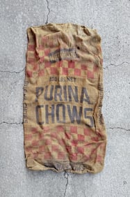 Purina Chows Burlap Feed Sack
