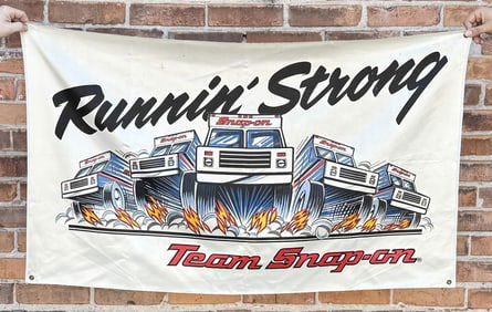 Team Snap On Running Strong Tools Banner Sign
