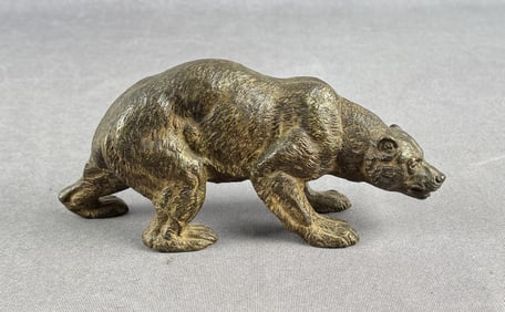 Meiji Period Japanese Okimono Bronze Bear