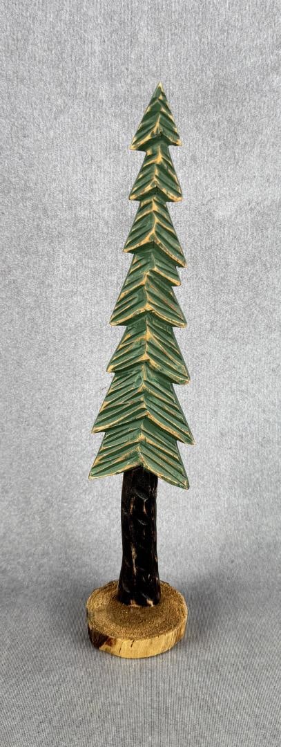 Hand Carved Wood Christmas Pine Tree (1 of 5)