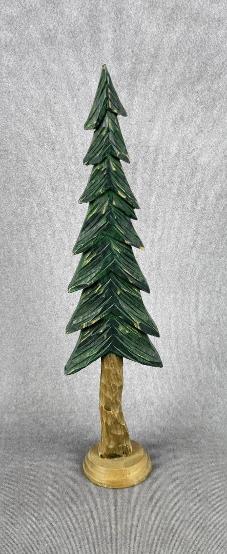 Hand Carved Wood Christmas Pine Tree (1 of 5)