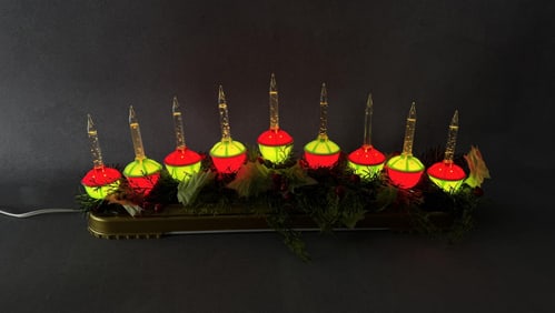 Vintage Bubble Light Christmas Centerpiece