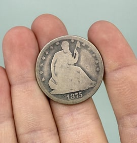 1875 CC Seated Liberty Carson City Half Dollar
