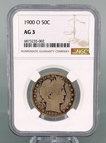 1900 O Barber Silver Half Dollar NGC AG3