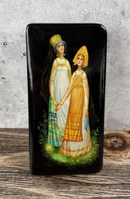 Russian Lacquer Box 2 Maidens