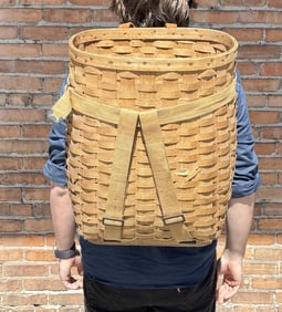 Putney Basketville Vermont Oak Trapper Backpack