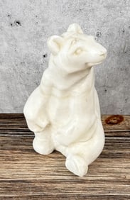 Russian Alabaster Stone Carved Bear
