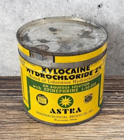Xylocaine Hydrochloride Dentist Painkiller Tin