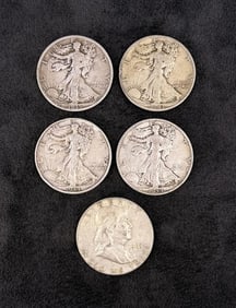 Walking Liberty and Franklin Silver Half Dollars