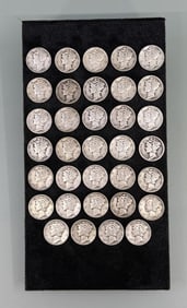 34 Mercury Silver Dimes