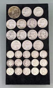 Collection of Silver Quarters and Dimes
