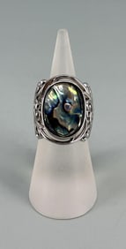 Bella Luce Sterling and Abalone Ring
