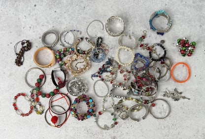 Group Of Costume Jewelry Bracelets