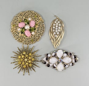 Collection of Costume Jewelry Brooches