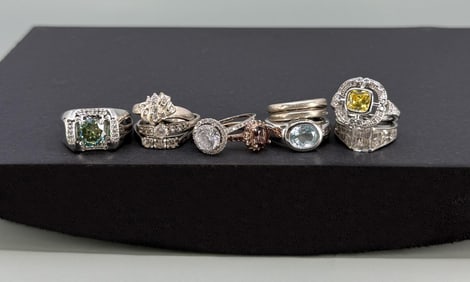 Group of Sterling Silver Rings