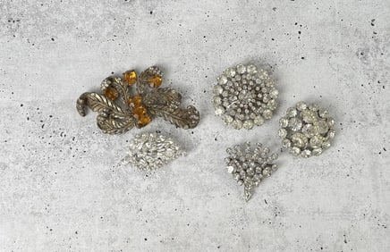 Collection of Costume Jewelry Brooches