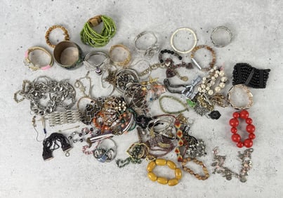 Collection of Costume Jewelry Bracelets