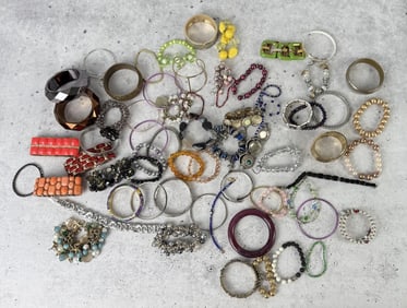 Collection of Costume Jewelry Bracelets
