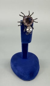 Alex & Ani Rhinestone Spider Jelly Belly Brooch