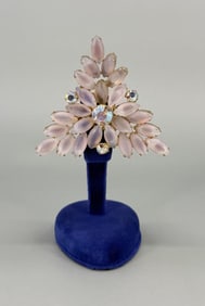 Juliana Pink Frosted Rhinestone Brooch