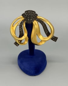 Judith Jack Sterling Silver Marcasite Brooch