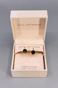 Olivia and Jackson Sterling Silver CZ Earrings