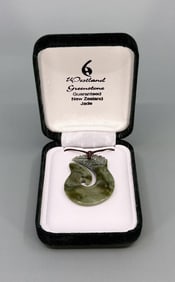 New Zealand Jade Fish Hook Necklace