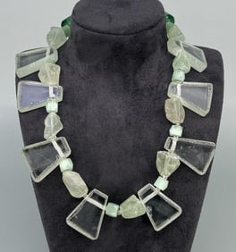 Chunky Green Fluorite Designer Necklace
