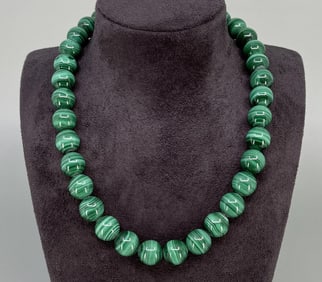 Malachite Bead Necklace