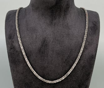 Milor Sterling Silver Twisted C Link Necklace