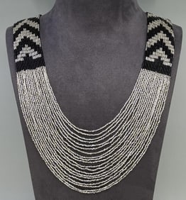 Flapper Style Beaded Collar Necklace