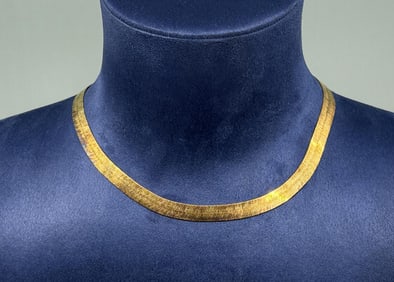 Sterling Silver Herringbone Necklace