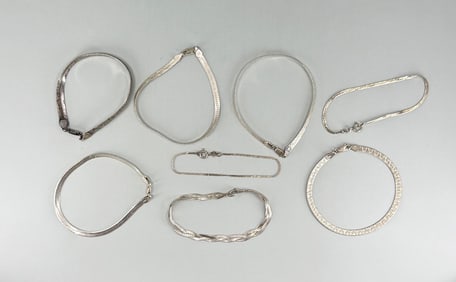 Group Of Sterling Silver Bracelets