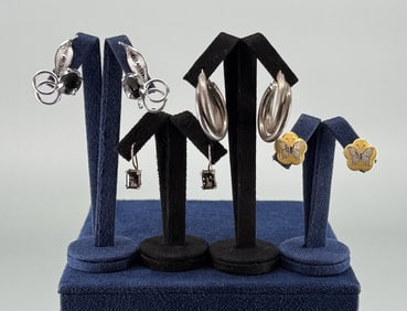 Group of Sterling Silver Earrings