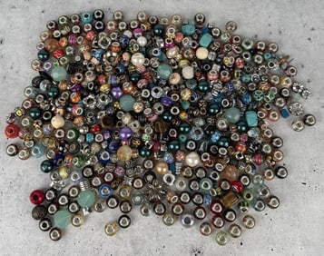 Large Group Of Pandora Style Bracelet Charms
