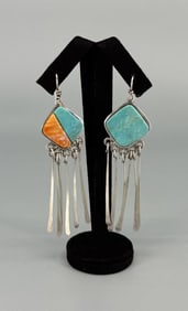 Consuelo Campos Sterling Turquoise Oyster Earrings