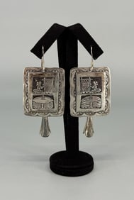 Randy Mahooty Zuni Sterling Silver Earrings