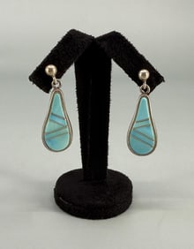Zuni Sterling Silver Turquoise Earrings