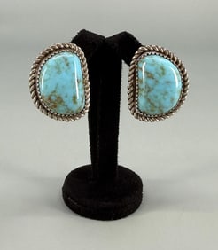 Navajo Sterling Silver Turquoise Earrings
