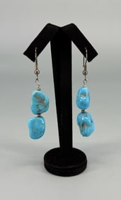 Navajo Turquoise Nugget Earrings