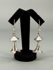 Navajo Sterling Silver Squash Blossom Earrings