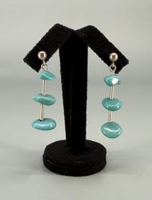 Navajo Sterling Silver Turquoise Earrings
