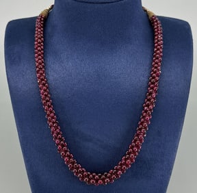 India Garnet Bead Necklace