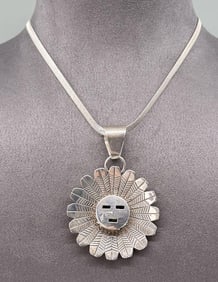 Jeff James Jr Navajo Sterling Kachina Necklace