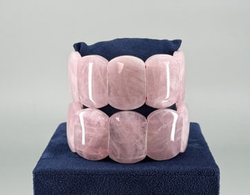 Rose Quartz Stretch Bracelets