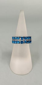 Sterling Silver Blue Neon Apatite Ring