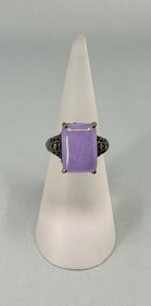 CNA Sterling Silver Purple Jade Ring
