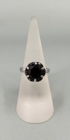 Bella Luce Sterling Silver Black Spinel Ring